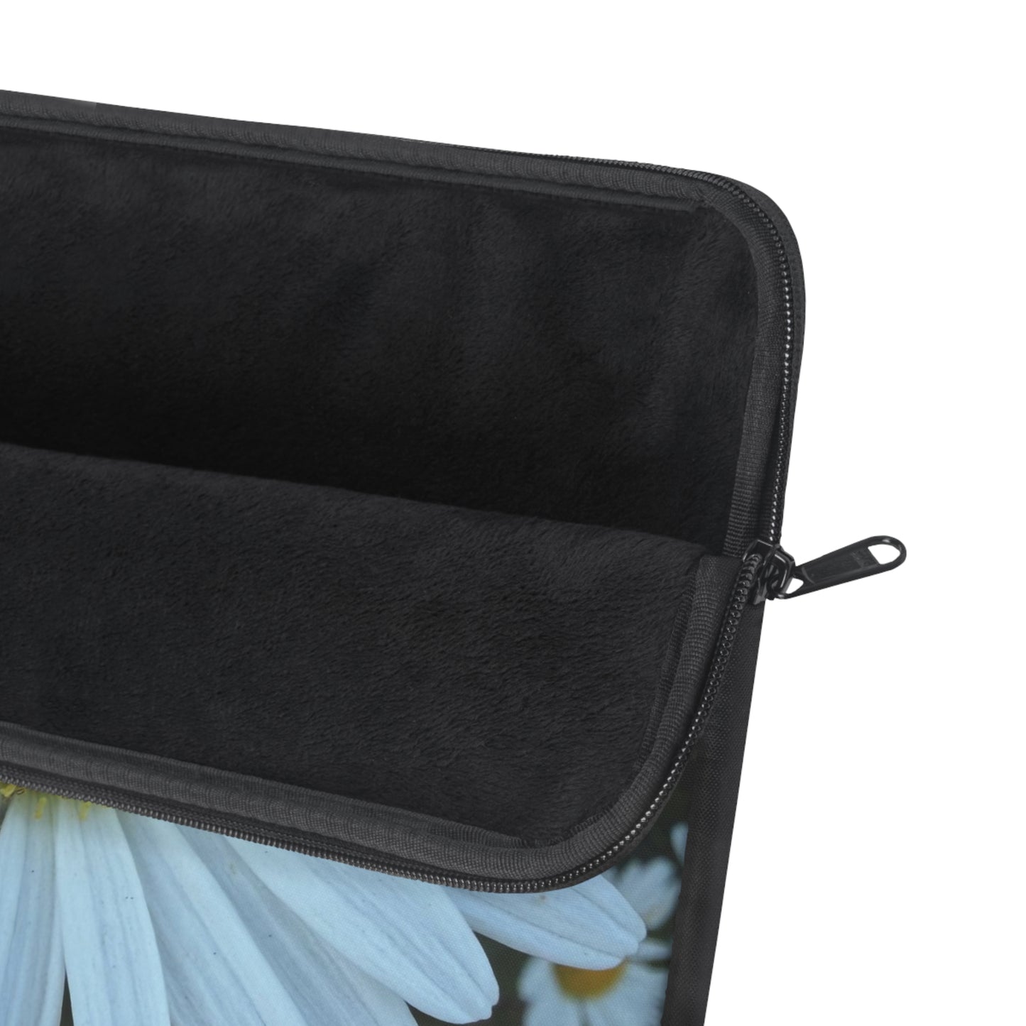 Daisy Bloom Laptop Sleeve — Vibrant White Flower Protective Case