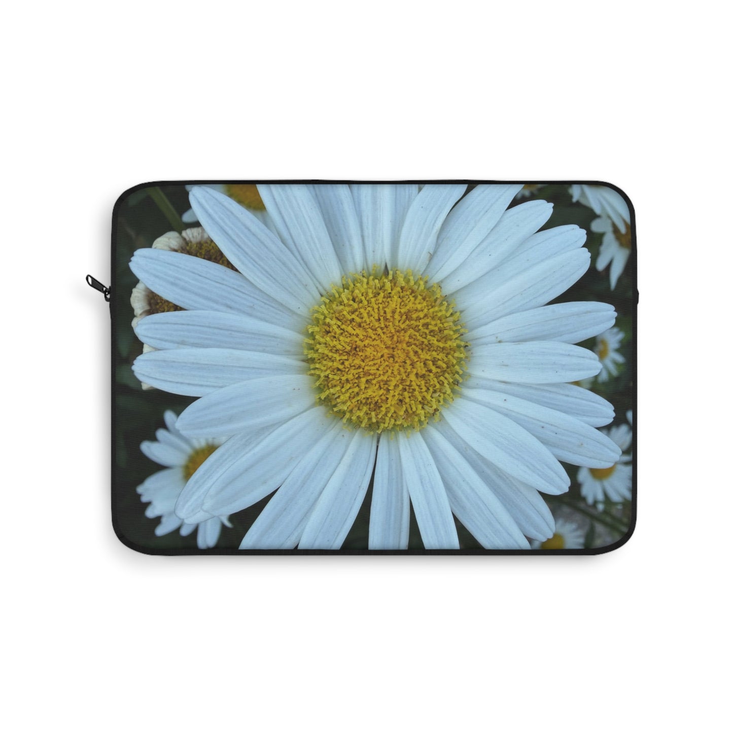 Daisy Bloom Laptop Sleeve — Vibrant White Flower Protective Case